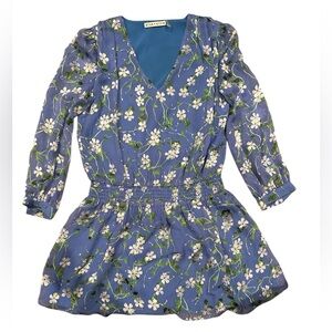 Alice + Olivia Blue Floral Mini Dress